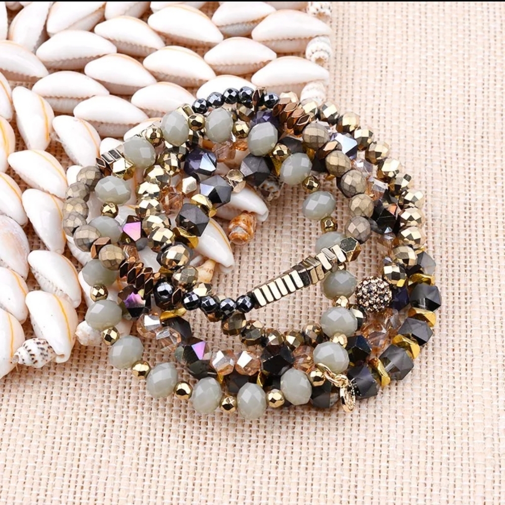 Beautiful 5Pc/Set Multilayer Trendy Natural Stone - Picture 3 of 8